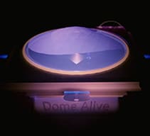 A close up of the dome on a table