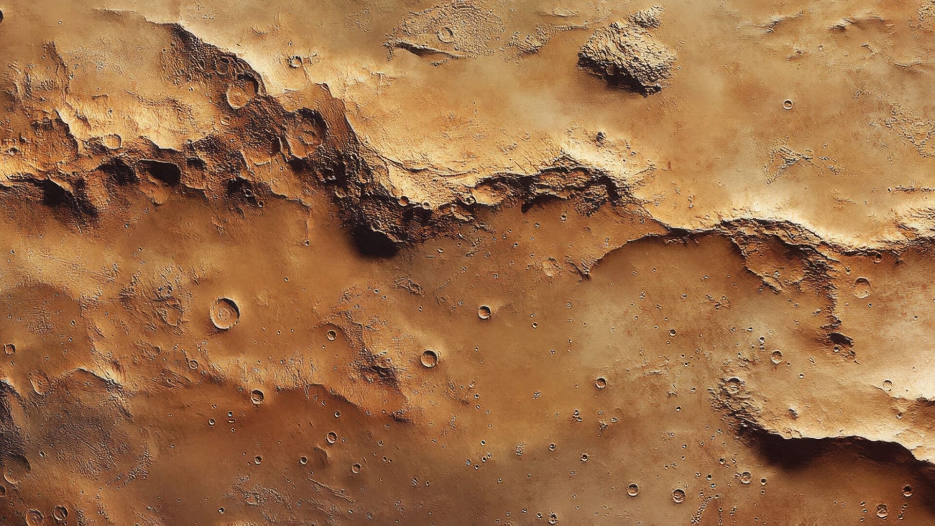 A picture of the surface of mars.